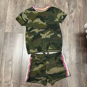 Crewcuts camo shorts and tee set